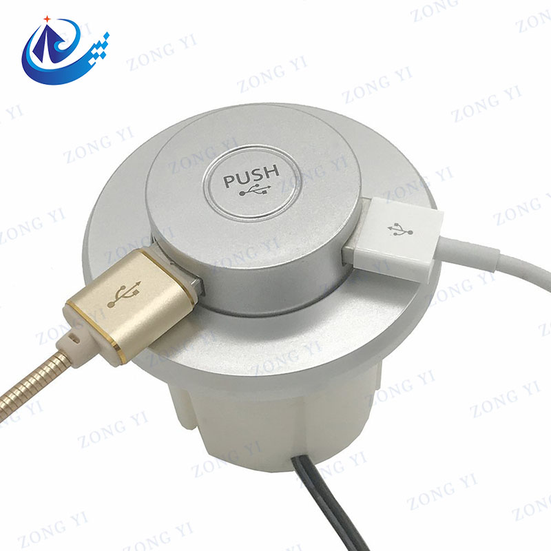 گیره برق دسکتاپ با سوکت برق شارژ میز مخفی USB